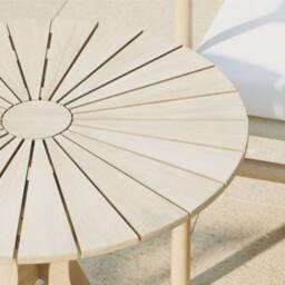 Charles Bentley Delgada Acacia & Weave Bistro Set in Natural - thumbnail 6