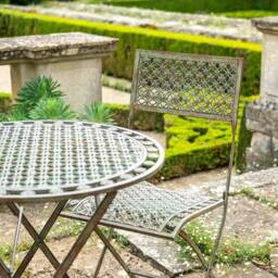 Ascalon Design Ltd Marlboro Bistro Set - 3pc - L65 x W65 x H75 cm - Antique Blue Rust in Brown - thumbnail 4