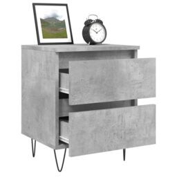 Berkfield Home Bedside Cabinet Concrete Grey 40x35x50 cm Engineered Wood - Size: 40 x 35 x 50 cm - thumbnail 4