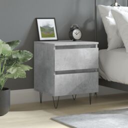 Berkfield Home Bedside Cabinet Concrete Grey 40x35x50 cm Engineered Wood - Size: 40 x 35 x 50 cm - thumbnail 1