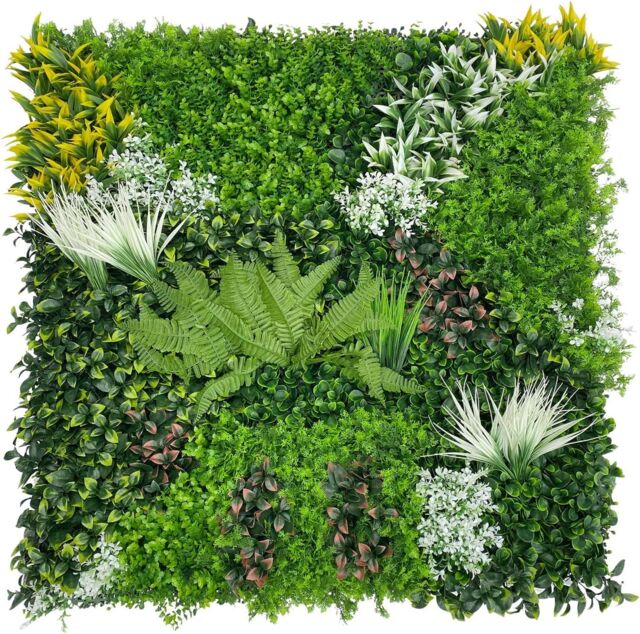 AKA Artificial Living Wall Panels Green Plant Flower Foliage 1m x 1m - Size: 100 cm x 100 cm