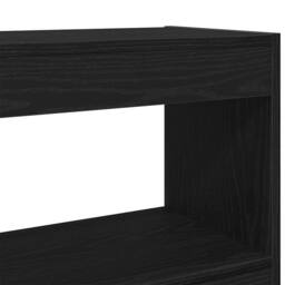 Berkfield Home Elegant Book Cabinet/Room Divider Black Oak 100x30x72 cm Engineer - Size: 100 x 30 x 72 cm - thumbnail 8