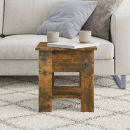 Berkfield Home Modern Coffee Table Smoked Oak 40x40x42 cm Engineered wood in Brown - Size: 40 x 40 x 42 cm - thumbnail 1