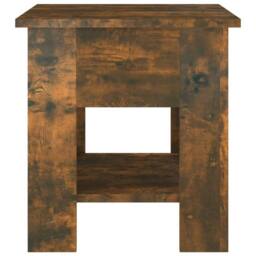 Berkfield Home Modern Coffee Table Smoked Oak 40x40x42 cm Engineered wood in Brown - Size: 40 x 40 x 42 cm - thumbnail 5