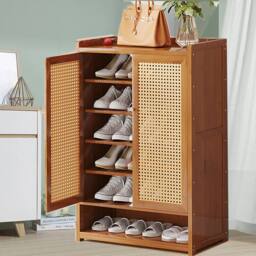 SPETLEK Shoe Cabinet Storage Cupboard Footwear Stand Rack in Brown - thumbnail 4