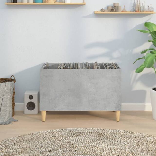 Berkfield Home Record Cabinet Concrete Grey 74.5x38x48 cm Engineered Wood - image 1