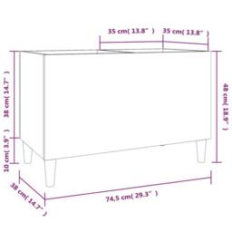 Berkfield Home Record Cabinet Concrete Grey 74.5x38x48 cm Engineered Wood - thumbnail 8