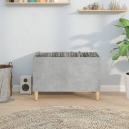 Berkfield Home Record Cabinet Concrete Grey 74.5x38x48 cm Engineered Wood
