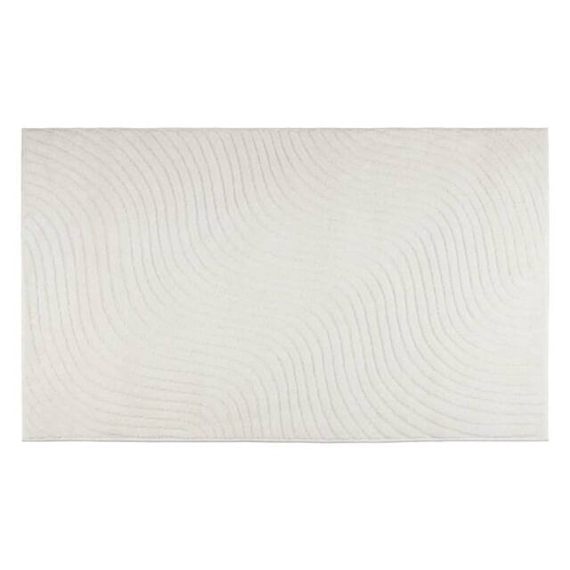 HOME LUXE INTERIOR Loren Cream Area Rug 130 x 210cm - Luxury Soft Living Room Carpet - Size: 133 cm x 210 cm - image 1