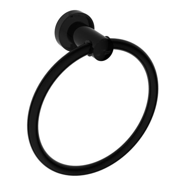 Luxury Living Colorado Bathroom Round Towel Ring in Black - image 1