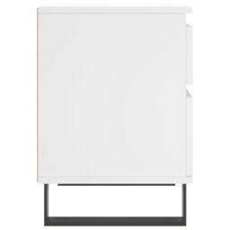Berkfield Home Modern Bedside Cabinet White 40x35x50 cm Engineered Wood - Size: 40 x 35 x 50 cm - thumbnail 7