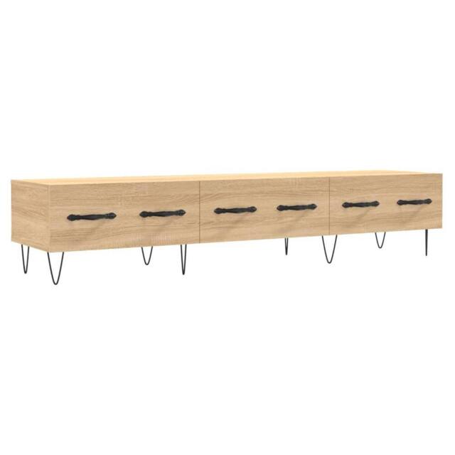 Berkfield Home TV Cabinet Sonoma Oak 150x36x30 cm Engineered Wood in Light Tan - Size: 150 x 36 x 30 cm - image 1