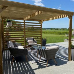 Rutland County Garden Furniture Ltd Shade Pergola - Wood - L240 x W480 x H270 cm - Rustic Brown in Light Green - thumbnail 6