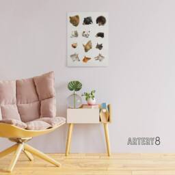 "Artery8 Small & Large Animals Vintage Artwork Lydekker Canvas Wall Art in White - Size: W18"" x H24""" - thumbnail 3