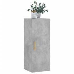 Berkfield Home Wall Mounted Cabinet Concrete Grey 34.5x34x90 cm - thumbnail 4