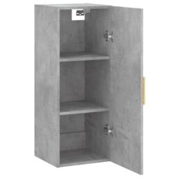 Berkfield Home Wall Mounted Cabinet Concrete Grey 34.5x34x90 cm - thumbnail 6