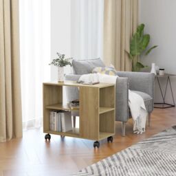 Berkfield Home Side Table Sonoma Oak 70x35x55 cm Engineered Wood in Brown - Size: 70 x 35 x 55 cm - thumbnail 1