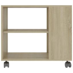 Berkfield Home Side Table Sonoma Oak 70x35x55 cm Engineered Wood in Brown - Size: 70 x 35 x 55 cm - thumbnail 4