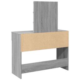 Berkfield Home Dressing Table with LED Grey Sonoma 100x40x130 cm - Size: 100 x 40 x 130 cm - thumbnail 7