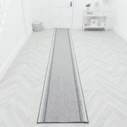 runrug Carpet Runner Rug - Indoor/Outdoor, Reversible, 2mm - 'Geo' in Grey - Size: 60 cm x 390 cm - thumbnail 7