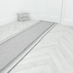 runrug Carpet Runner Rug - Indoor/Outdoor, Reversible, 2mm - 'Geo' in Grey - Size: 60 cm x 390 cm - thumbnail 4