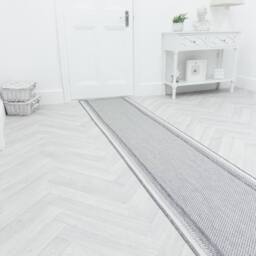runrug Carpet Runner Rug - Indoor/Outdoor, Reversible, 2mm - 'Geo' in Grey - Size: 60 cm x 390 cm - thumbnail 3