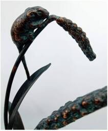 Inspirational Gifting Field Mice Sculpture Ornament Cast Iron Decoration in Bronze - thumbnail 5