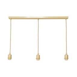 ValueLights Shaw Diner Bar 3 Drop Brass Chrome Gold Black Adjustable Ceiling Light