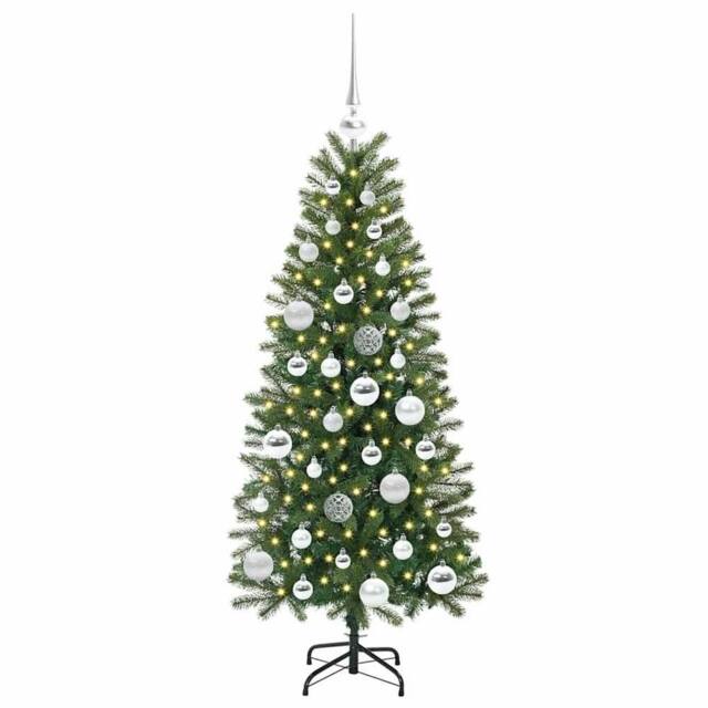 Berkfield Home Elegant Artificial Christmas Tree with 150 LEDs Green 120 cm PE a - image 1