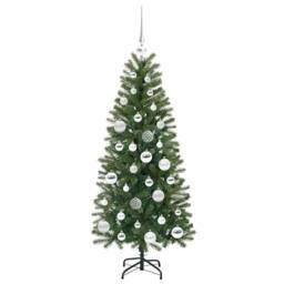 Berkfield Home Elegant Artificial Christmas Tree with 150 LEDs Green 120 cm PE a - thumbnail 4