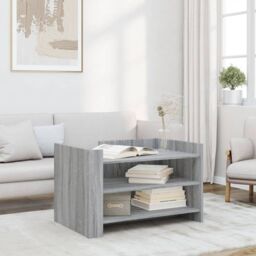 Berkfield Home Coffee Table Grey Sonoma 80x50x50 cm Engineered Wood - Size: 80 x 50 x 50 cm - thumbnail 1