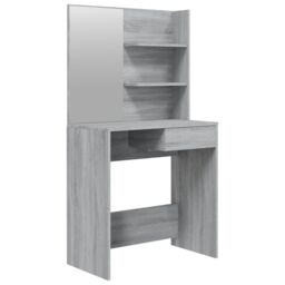 Berkfield Home Dressing Table with Mirror Grey Sonoma 74.5x40x141 cm - thumbnail 2