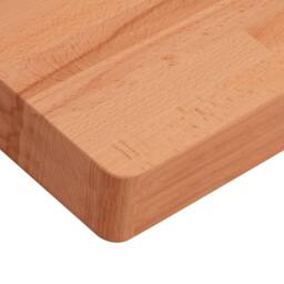 Berkfield Home Table Top 80x80x4 cm Square Solid Wood Beech in Brown - Size: 80 x 80 x 4 cm - thumbnail 6