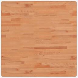Berkfield Home Table Top 80x80x4 cm Square Solid Wood Beech in Brown - Size: 80 x 80 x 4 cm - thumbnail 2