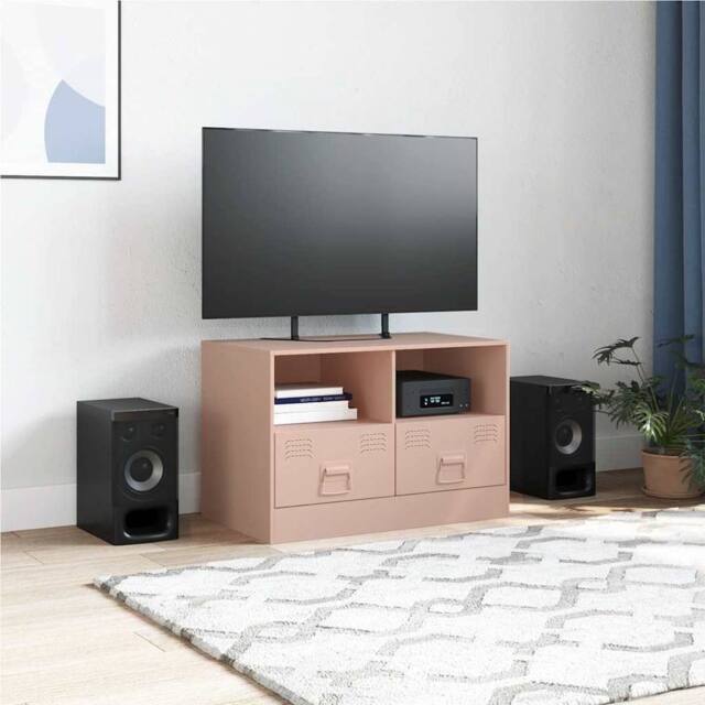 Berkfield Home TV Cabinet Pink 67x39x44 cm Steel - Size: 67 x 39 x 44 cm - image 1