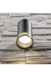 CGC Lighting 'Jennifer' Dark Grey Outdoor Single Spot Cylinder Outdoor GU10 Wall Light - thumbnail 4