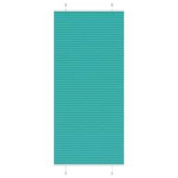 Berkfield Home Pleated Blind Petrol Green 100x200 cm Fabric Width 99.4 cm Polyester in Turquoise - thumbnail 2