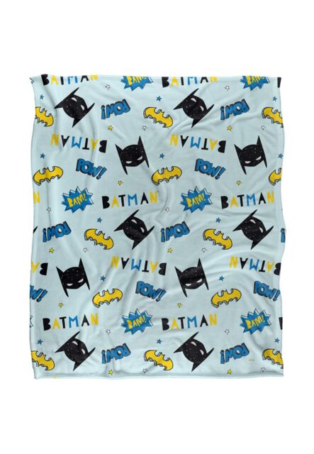 DC Comics Batman Sketch Icons Blanket 152 x 127 cm in White - image 1