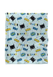 DC Comics Batman Sketch Icons Blanket 152 x 127 cm in White - thumbnail 1