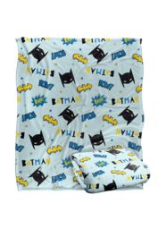 DC Comics Batman Sketch Icons Blanket 152 x 127 cm in White - thumbnail 2