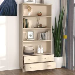 Berkfield Home Highboard HAMAR Solid Wood Pine Honey Brown in Light Brown - thumbnail 7