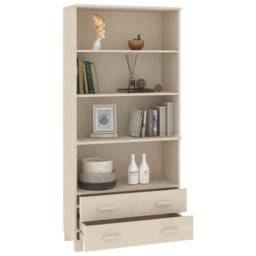 Berkfield Home Highboard HAMAR Solid Wood Pine Honey Brown in Light Brown - thumbnail 6