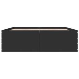 Berkfield Home Modern Bed Frame without Mattress Black 150x200 cm King Size - thumbnail 4