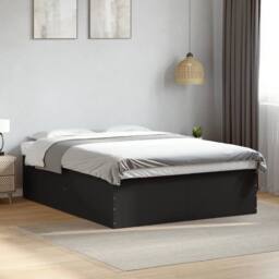 Berkfield Home Modern Bed Frame without Mattress Black 150x200 cm King Size - thumbnail 2