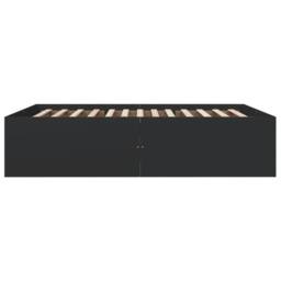 Berkfield Home Modern Bed Frame without Mattress Black 150x200 cm King Size - thumbnail 5