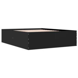 Berkfield Home Modern Bed Frame without Mattress Black 150x200 cm King Size - thumbnail 1