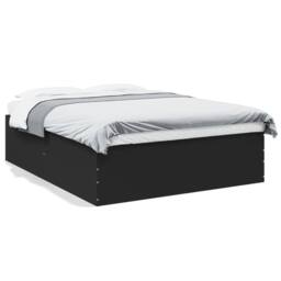 Berkfield Home Modern Bed Frame without Mattress Black 150x200 cm King Size - thumbnail 3