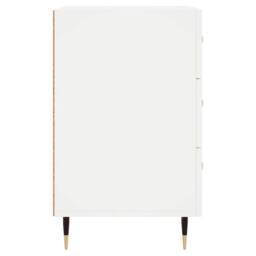 Berkfield Home Bedside Cabinet White 40x40x66 cm Engineered Wood - Size: 40 x 40 x 66 cm - thumbnail 6