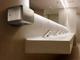 Bremmer Nano Blade Compact Hand Dryer Brushed Steel in Silver - thumbnail 2