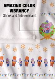 Sesame Street Holiday Wreath Pattern Silky Touch Super Soft Throw Blanket 152 X 127 cm in White - thumbnail 4
